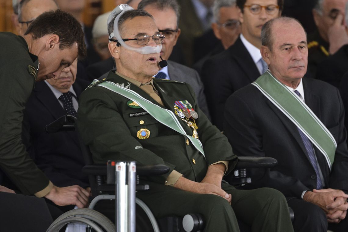 Valter Campanato/Agência Brasil O Presidente Jair Bolsonaro participa da solenidade de passagem de Comando do Exército do general Eduardo Dias da Costa Villas Bôas ao general Edson Leal Pujol.