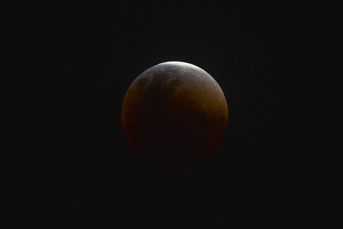 Marcello Casal jr/Agência Brasil/Agência Brasil Eclipse total da lua.