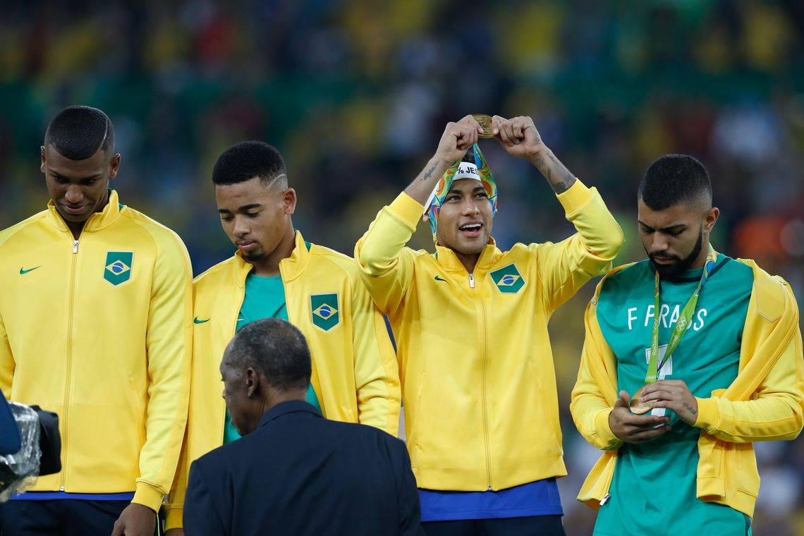 Fernando Frazão/Agência Brasil Rio de Janeiro - Brasil vence Alemanha e conquista primeiro ouro olímpico do futebol (Fernando Frazão/Agência Brasil)