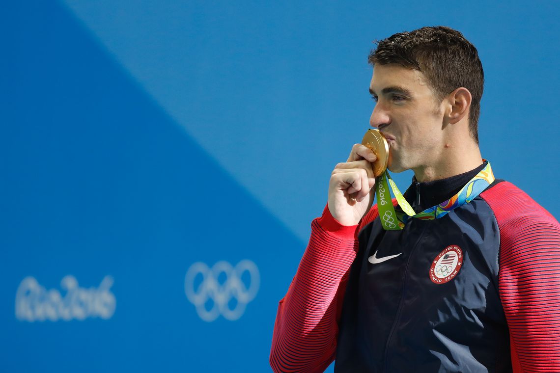 Fernando Frazão/Agência Brasil Rio de Janeiro - Michael Phelps, dos Estados Unidos, ganha sua 20ª medalha de ouro olímpica, nos 200m nado borboleta, nos Jogos Rio 2016. (Fernando Frazão/Agência Brasil)