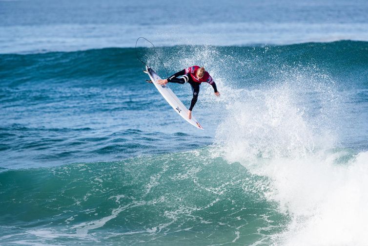HOSSEGOR, FRANCE - OCTOBER 3: Kolohe Andino of the United States will surf in Round 2 of the 2019 Quiksilver Pro France after placing third in Heat 3 of Round 1 at Le Culs Nus on October 3, 2019 in Hossegor, France. (Photo by Damien Poullenot/WSL via Get