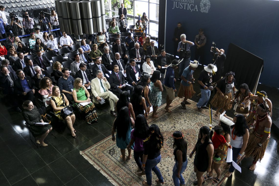 Marcelo Camargo/Agência Brasil Brasília - O Ministério da Justiça e a Funai abrem a programação especial da Semana do Índio (Marcelo Camargo/Agência Brasil)