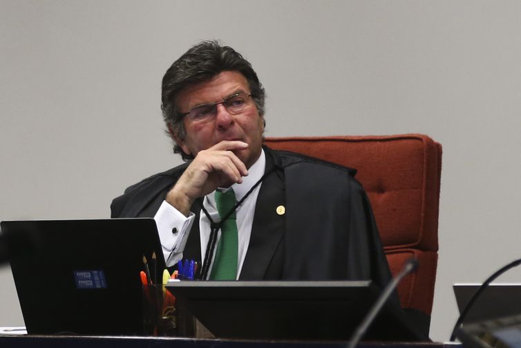 O ministro do STF Luiz Fux durante audiência pública para discutir a Medida Provisória 832 e a Resolução 5.820/2018 da ANTT, que estabelecem e regulamentam a polÃtica de preços mÃnimos do transporte rodoviário de cargas.