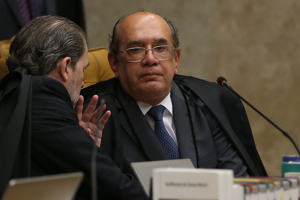 José Cruz/Agência Brasil Brasília - O ministro do Supremo Tribunal Federal Gilmar Mendes durante julgamento do pedido de habeas corpus do ex-presidente Lula (José Cruz/Agência Brasil)