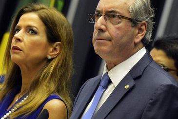 Eduardo Cunha e sua mulher, Claudia Cruz (Antônio Cruz/Arquivo Agência Brasil)