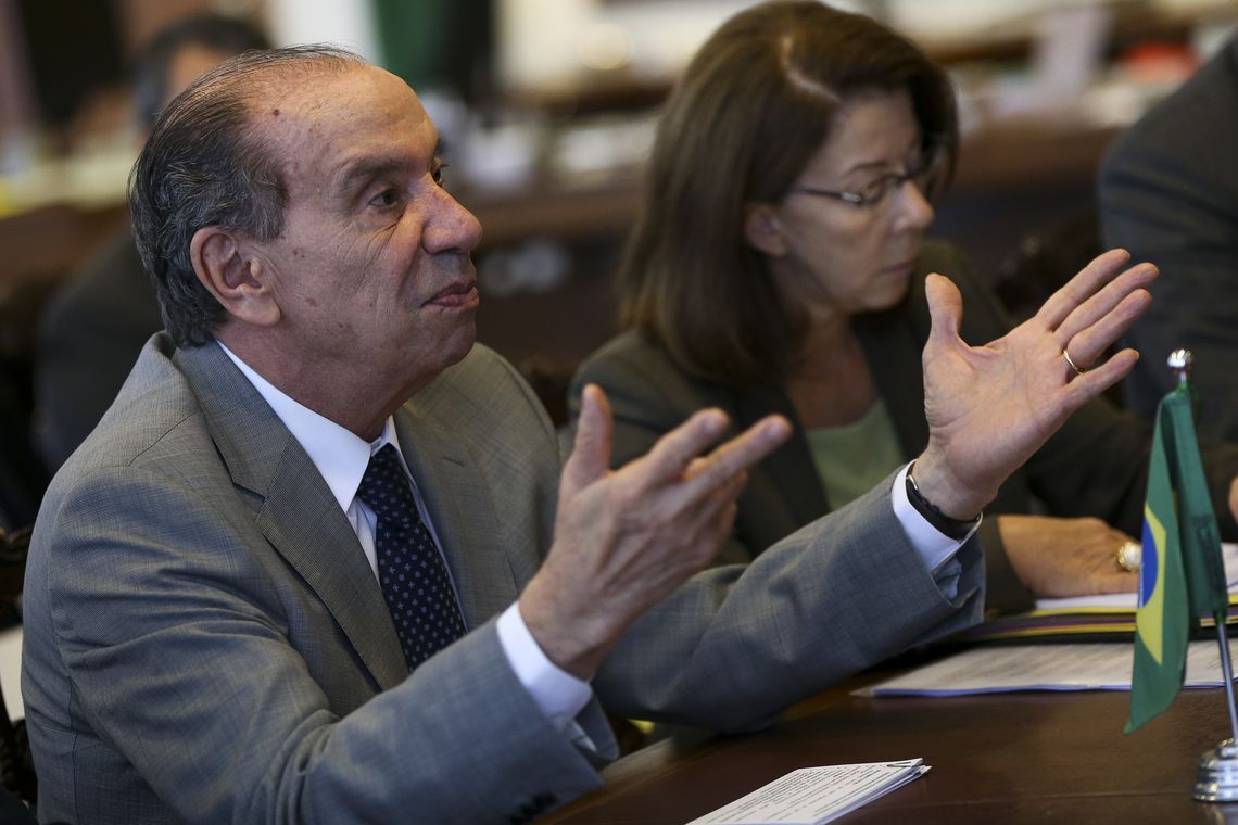 Marcelo Camargo/Agência Brasil Brasília - O ministro das Relações Exteriores, Aloysio Nunes Ferreira, se reúne com o ministro das Relações Exteriores da Bolívia, Fernando Huanacuni, no Palácio Itamaraty (Marcelo Camargo/Agência Brasil)