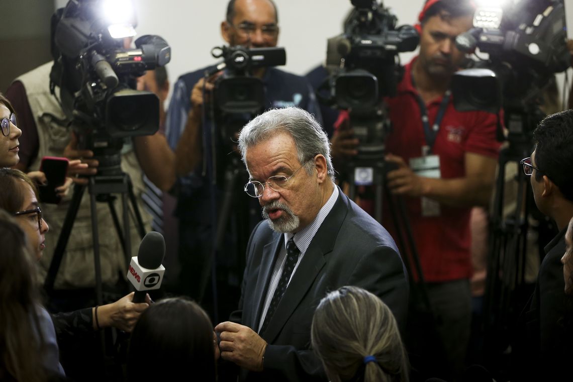 Marcelo Camargo/Agência Brasil O ministro da Segurança Pública, Raul Jungmann durante entrevista coletiva.