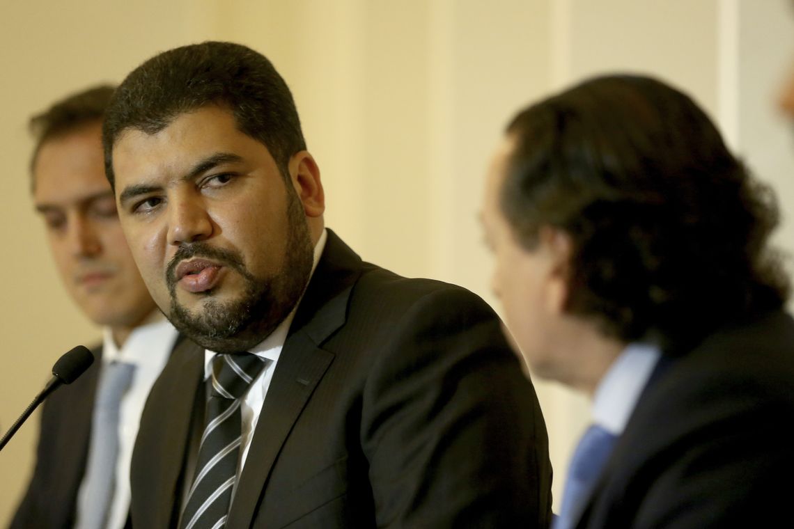 Wilson Dias/Agência Brasil O ministro da Indústria, Comércio Exterior e Serviços, Marcos Jorge e o ministro da Produção da Argentina, Dante Sica, dão entrevista coletiva para falar sobre os resultados das reuniões do Conselho Empresarial Brasil-Argentina (Cembrar).