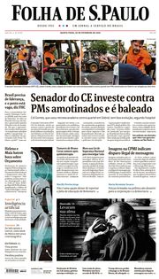 Capa do Jornal Folha de S. Paulo Edição 2020-02-20