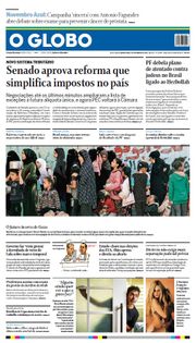 Capa do Jornal O Globo Edição 2023-11-09