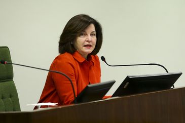 A procuradora-geral da RepÃºblica, Raquel Dodge, durante a palestra &quot;A ConstruÃ§Ã£o do Brasil, da IndependÃªncia Ã  RepÃºblica&quot;, no STF.