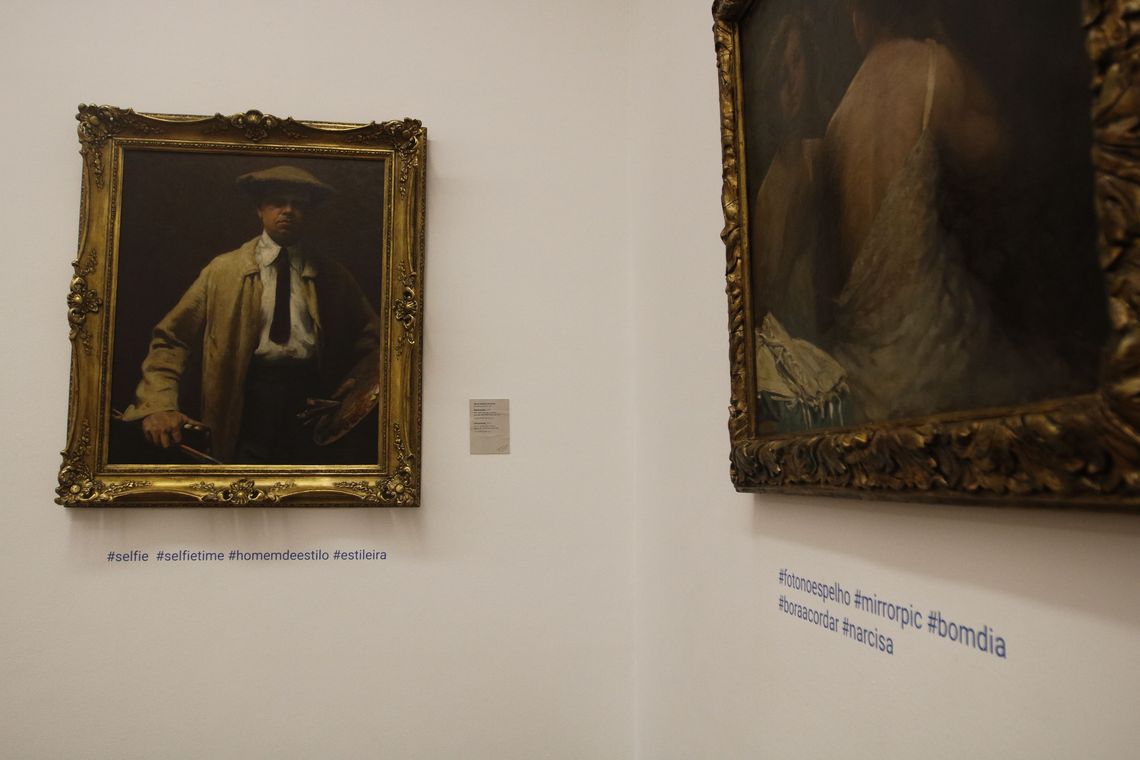 Fernando Frazão/Agência Brasil Exposição Hashtags da Arte, no Museu Nacional de Belas Artes, usa palavras-chave da internet em obras do acervo para engajar o público nas redes sociais.