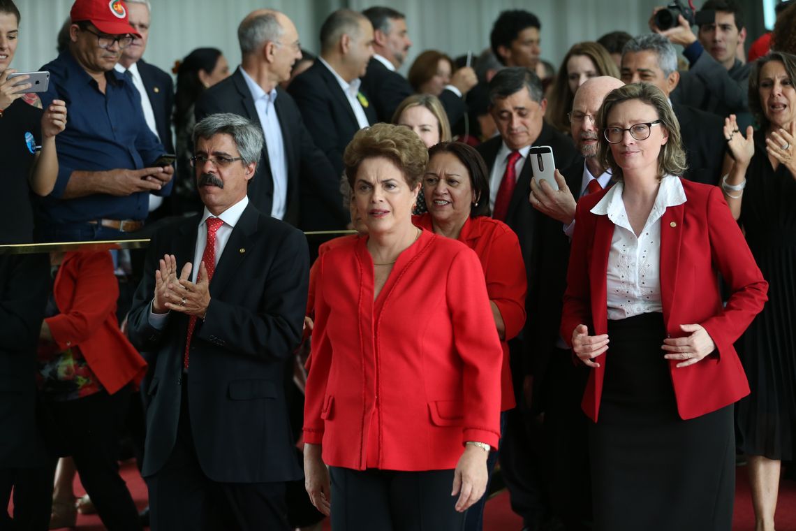 José Cruz/Agência Brasil Brasília - Em pronunciamento no Palácio da Alvorada, Dilma Rousseff diz que, com a aprovação do impeachment, sofreu o segundo golpe de Estado em sua vida (José Cruz/Agência Brasil)