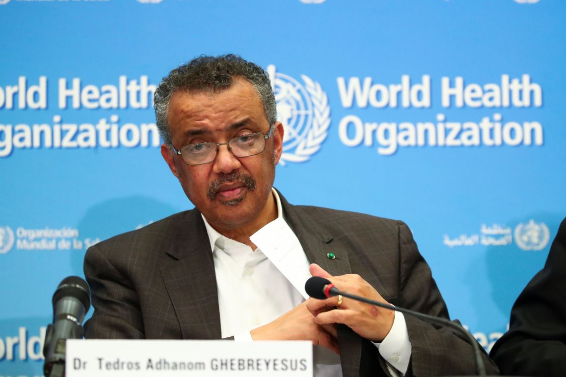 Diretor-geral da OMS, Tedros Adhanom, declara emergência global de saúde por causa do coronavírus, Genebra, Suíça