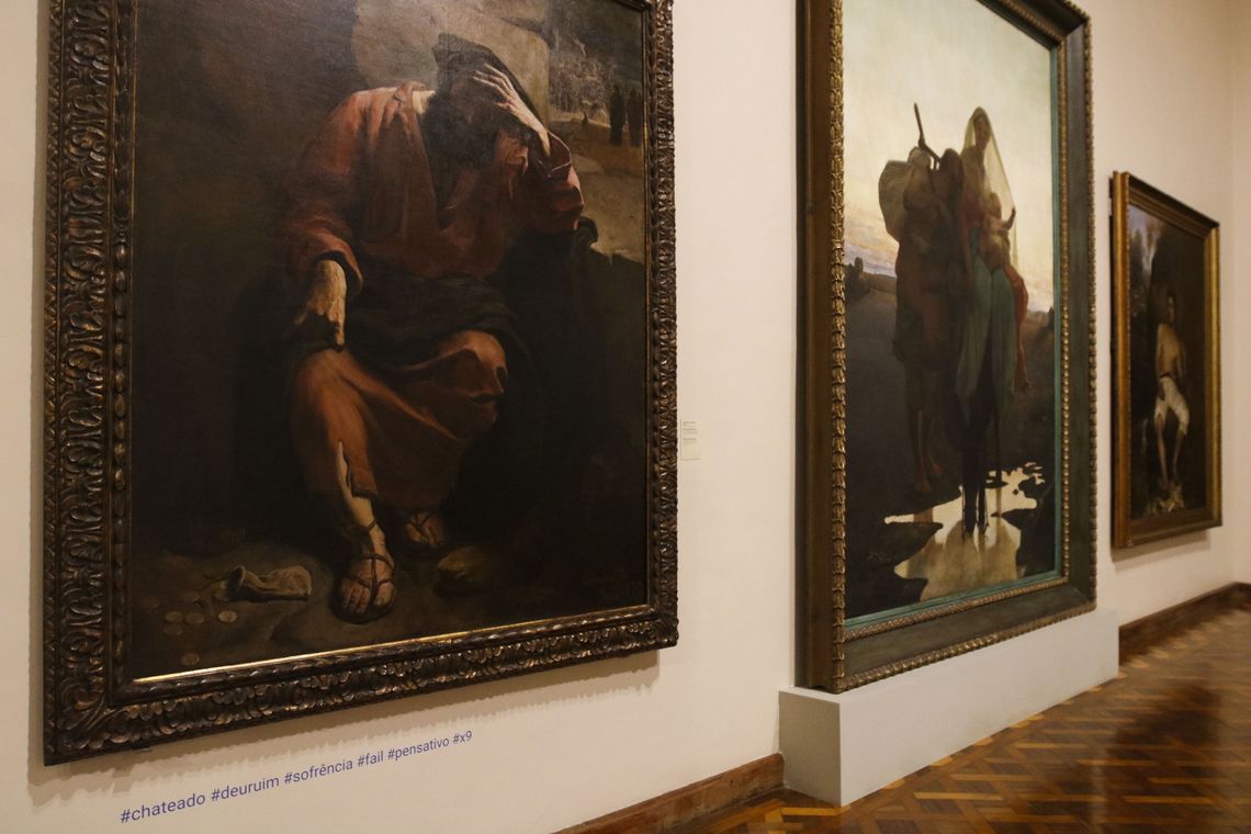 Fernando Frazão/Agência Brasil Exposição Hashtags da Arte, no Museu Nacional de Belas Artes, usa palavras-chave da internet em obras do acervo para engajar o público nas redes sociais.