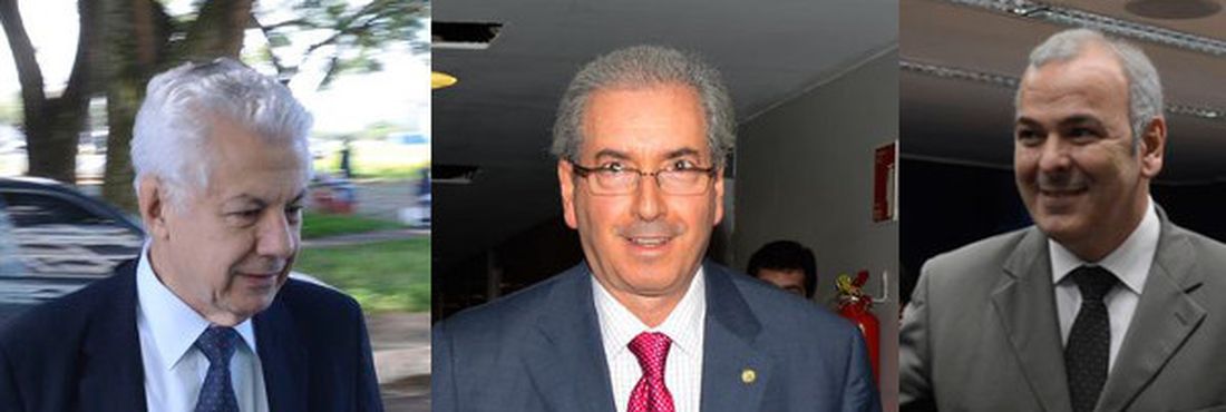 Três candidatos disputam a presidência da Câmara dos Deputados: Arlindo Chinaglia (PT-SP), Eduardo Cunha (PMDB-RJ) e Júlio Delgado (PSB-MG)