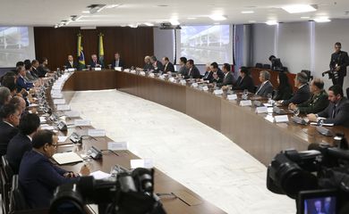 Brasília - Presidente da República, Michel Temer, durante reunião ministerial (Antonio Cruz/Agência Brasil)