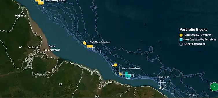 Petrobras envia sonda à Margem Equatorial para retomar exploração.  Arte: Petrobrás
