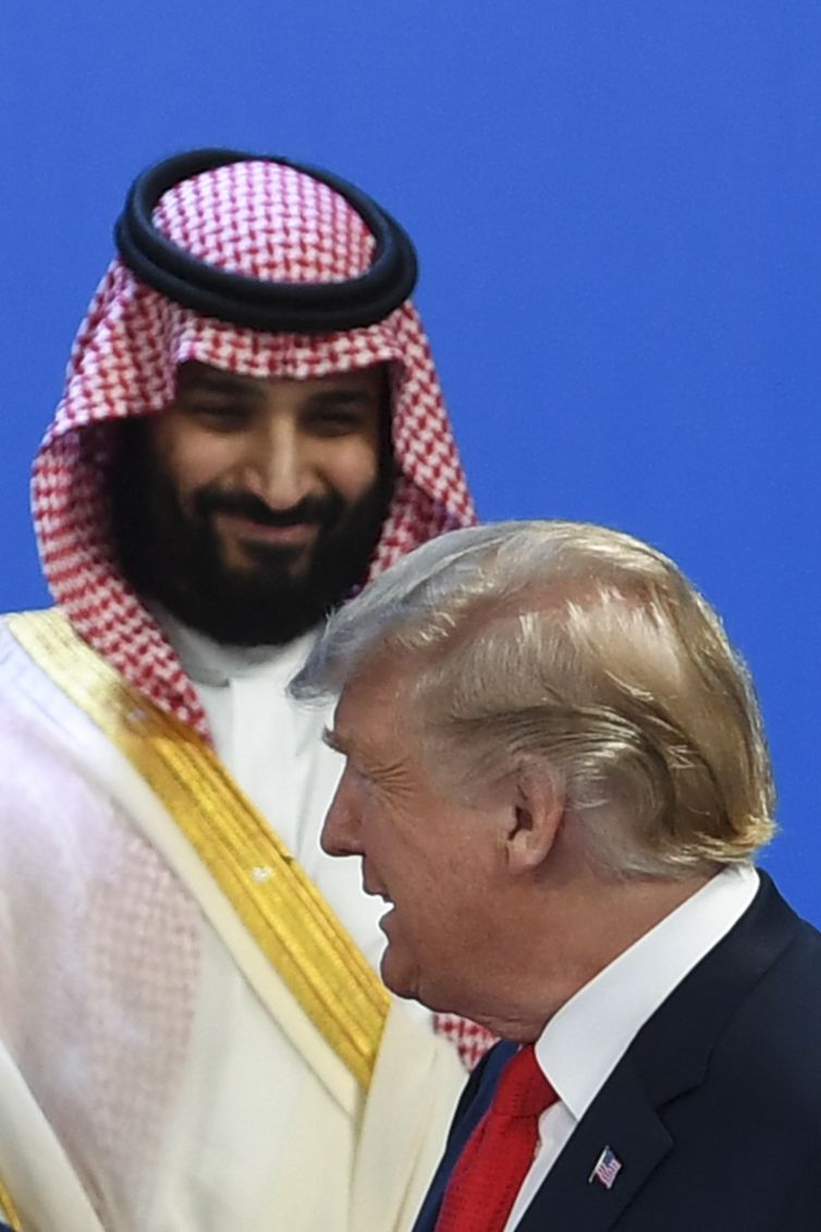 Donald Trump e o príncipe saudita, Mohammad Bin Salman, durante do Cúpula do G20, em Buenos Aires
