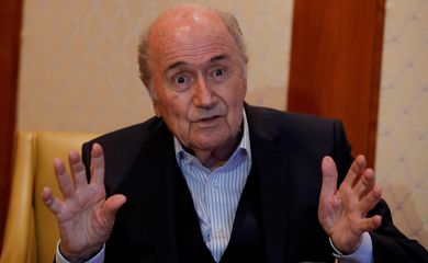 Ex-presidente da Fifa Joseph Blatter durante entrevista à Reuters em Zurique