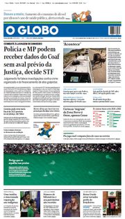 Capa do Jornal O Globo Edição 2024-04-03