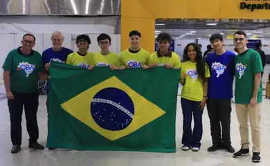 Índia, 13/08/2025 - Brasileiros que participam da 18ª Olimpíada Internacional de Astronomia e Astrofísica - IOAA. Foto: oba_olimpiada/Instagram