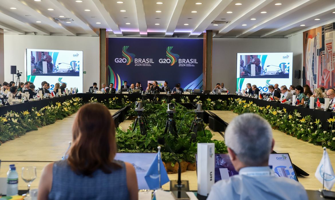 Brasília (DF), 12/12/2023,   Último dia da reunião dos sherpas, líderes de cada país que encaminham as discussões e acordos até a cúpula final com chefes de Estado e de Governo. No palácio do Itamaraty. Foto: Antonio Cruz/Agência Brasil