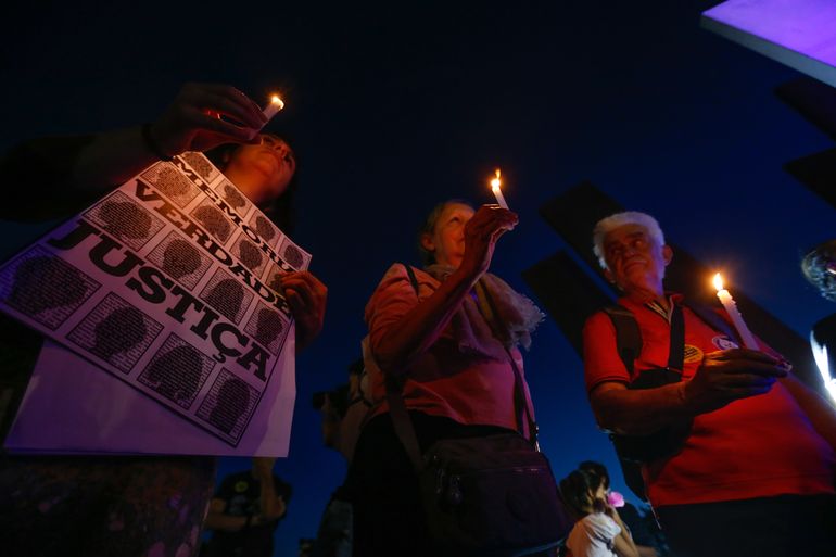 São Paulo (SP) 31/03/2024 - Caminhada Silenciosa no Ato 60 Anos do Golpe de 64 em São Paulo.
Foto: Paulo Pinto/Agência Brasil