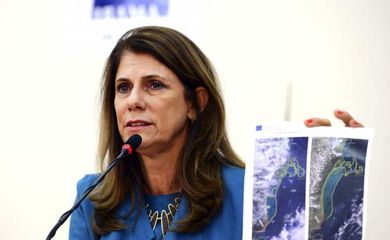Presidente do Ibama, Marilene Ramos, fala sobre a lama no mar