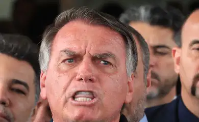 Brasília (DF), 26/03/2025  - Ex-presidente Jair Bolsonaro durante declaração a imprensa após virar Réu no STF. Foto: Lula Marques/Agência Brasil
