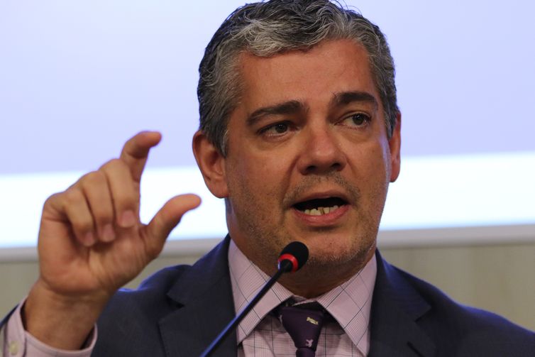 O secretário especial Marcos Troyjo, comenta acordo histórico entre Mercosul-União Europeia anunciado em Bruxelas na sexta-feira (28/6), durante entrevista coletiva para divulgação dos dados da balança comercial de junho