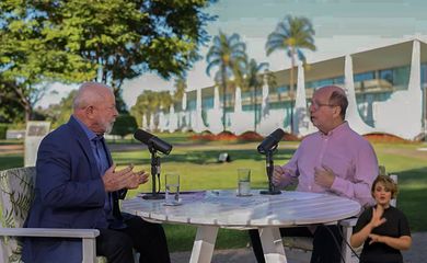 Brasília (DF), 19.06.2023 - Presidente Lula é entrevistado por Marcos Uchoa no programa Conversa com o Presidente, no Palácio do Alvorada. Imagem: TV Brasil