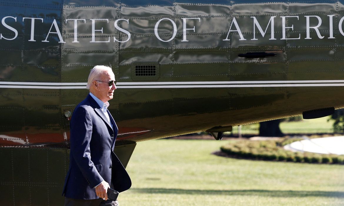 U.S. President Joe Biden arrives at the White House in Washington