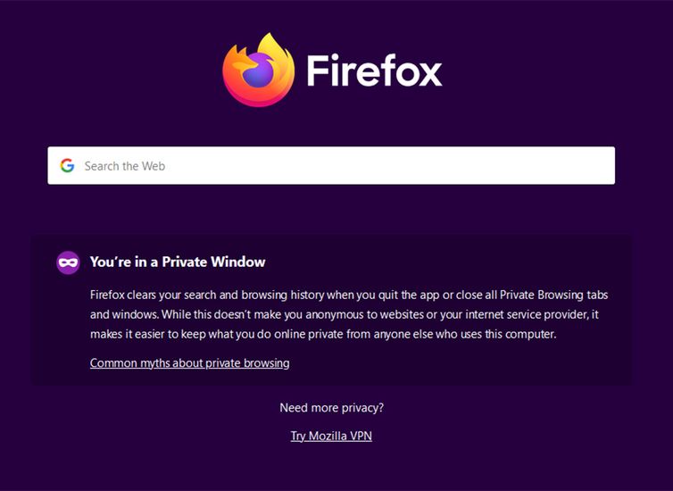 Print Firefox incógnito.