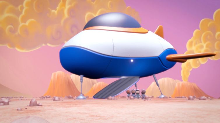 Astrobaldo e seus amigos chegam ao planeta Vênus