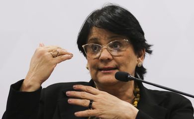 A ministra da Mulher, da Família e dos Direitos Humanos, Damares Alves,  participa do I Seminário Nacional sobre Corrupção e Direitos Humanos, em Brasília.