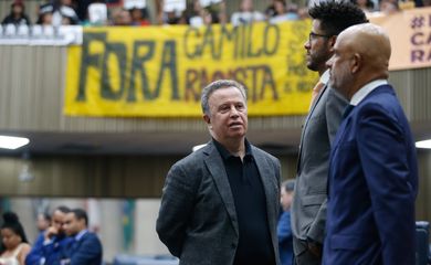 São Paulo SP 19/09/2023   Câmara Municipal de São Paulo sessão que  trata do pedido de cassação do vereador Camilo Cristófaro (Avante) por racismo. Foto Paulo Pinto/Agência Brasil