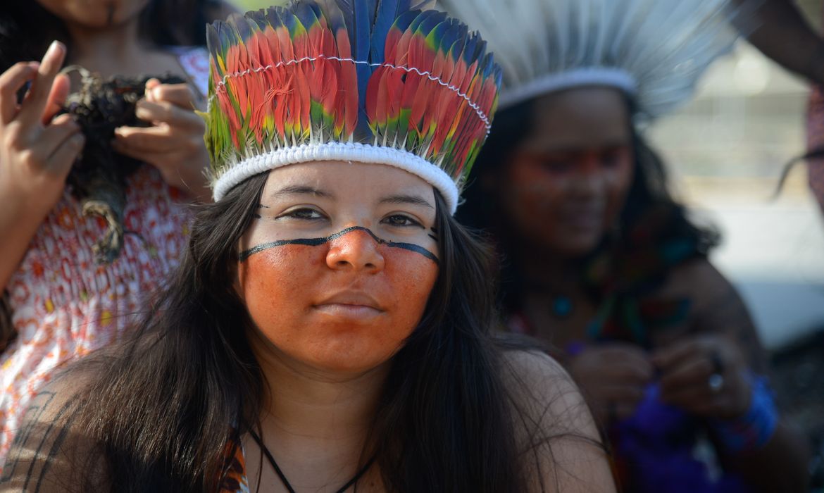 Rio de Janeiro - Na Aldeia Maracanã, representantes de diversas etnias participam de atividades especiais para lembrar o Dia do Índio (Tomaz Silva/Agência Brasil)