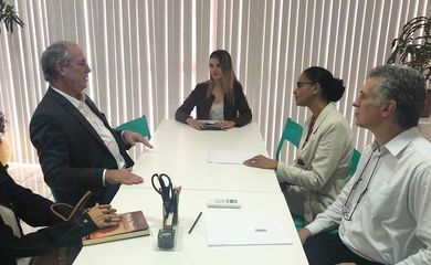 Marina Silva recebe a visita de Ciro Gomes em Brasília.