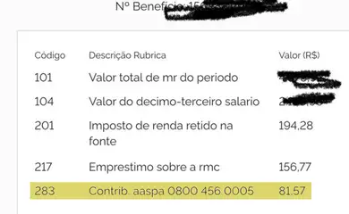 Brasília (DF) 23/04/2025 - Extrato de pagamento de benefício de um aposentado do INSS. Foto: Lula Marques/Agência Brasil