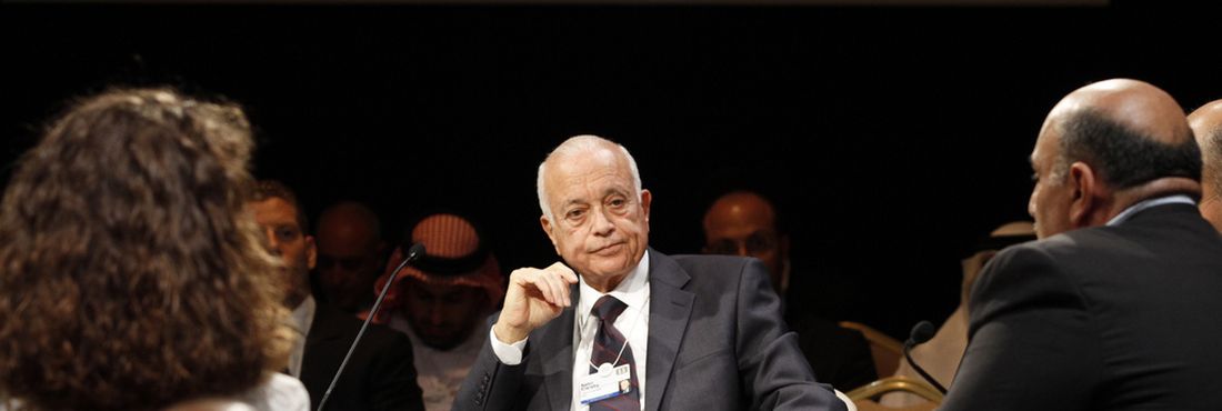 Nabil Elaraby  durante reunião do Fórum Econômico Mundial Especial na Jordânia, 22 de Outubro de 2011.