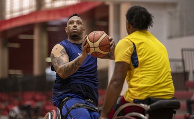 Leandro de Miranda - basquete paralímpico -  Treino da Seleção Brasileira de basquete em CR no CT Paralímpico Brasileiro - 29/09/2021