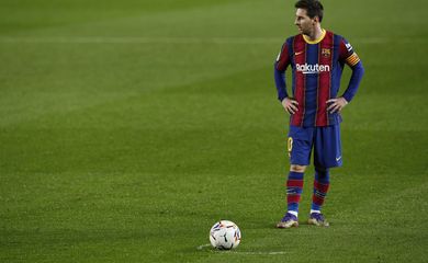 Lionel Messi durante partida contra o Levante pelo Campeonato Espanhol - Barcelona