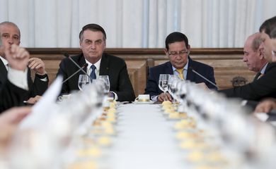 Presidente da República,Jair Bolsonaro, durante a 10ª Reunião do Conselho de Governo .
