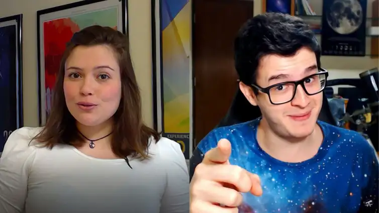 Astrônoma Karolina Garcia e estudante de física Pedro Pinheiro produzem vídeos divertidos para divulgar ciência