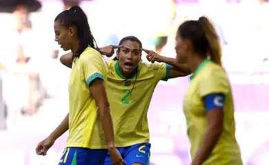 Paris 2024 Olympics - Football - Women's Group C - Brazil vs Spain - Bordeaux Stadium, Bordeaux, France - July 31, 2024.
Antonia of Brazil reacts. REUTERS/Susana Vera
