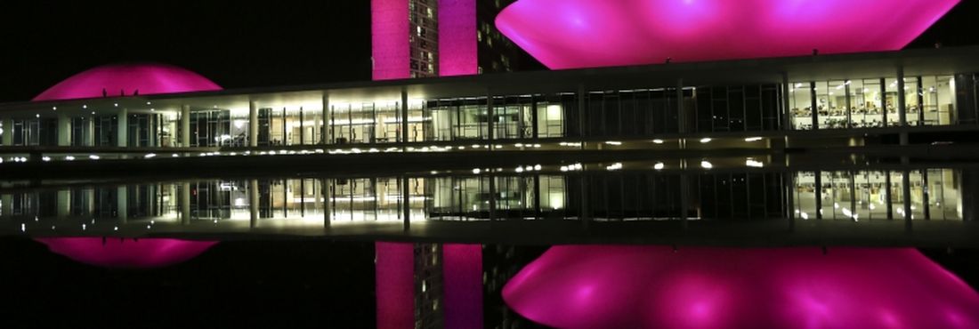 Para incentivar o exame preventivo do câncer de mama, a iluminação dos prédios do Congresso Nacional, Palácio do Planalto e Catedral ganharam tons de rosa, que permanecerão durante todo o mês de outubro