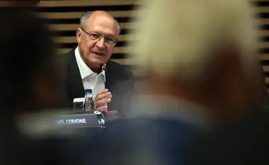 São Paulo (SP), 23/02/2026 - Presidente da República em exercício, Geraldo Alckmin, durante cerimônia de assinatura de Acordo Antiduping na FIESP. Foto: Paulo Pinto/Agencia Brasil