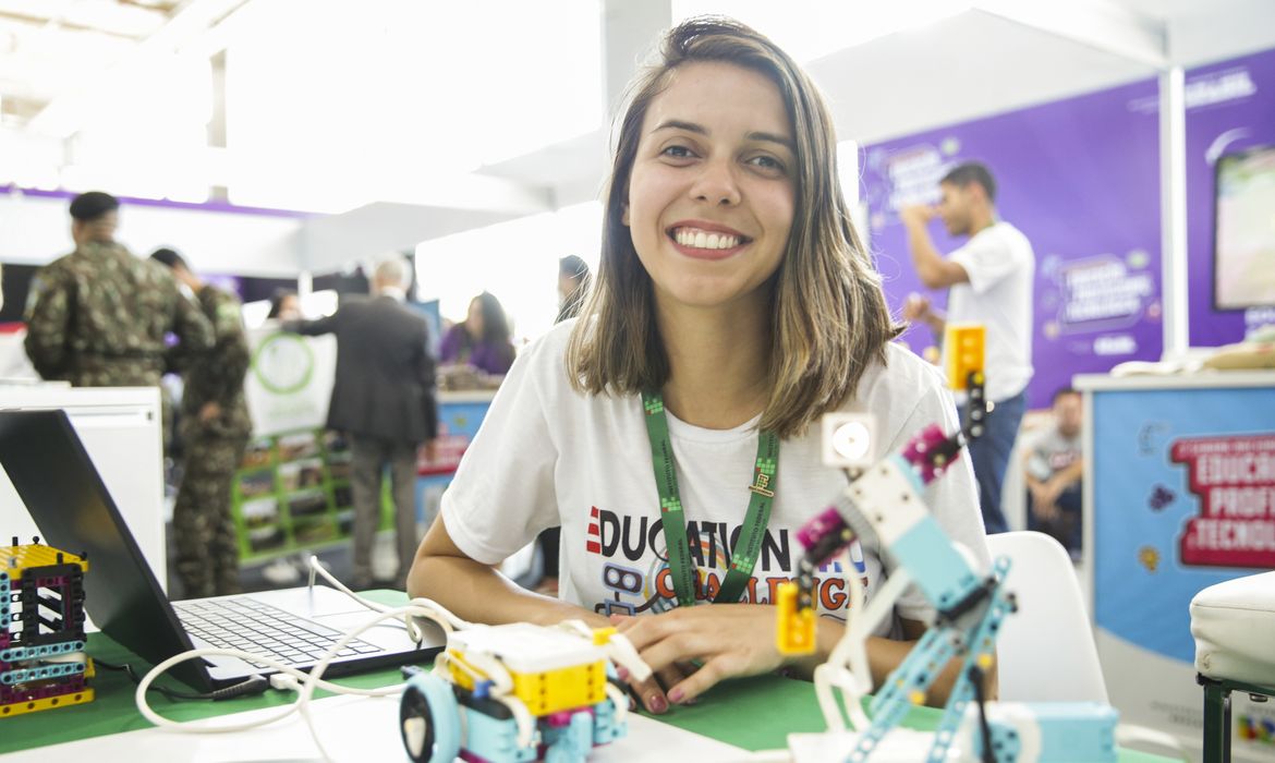 Brasília (DF), 17/10/2023 - Gabriela Silva participa da 3ª Semana Nacional de Educação Profissional e Tecnológica, no Centro de Convenções Ulysses Guimarães. Foto: Marcelo Camargo/Agência Brasil