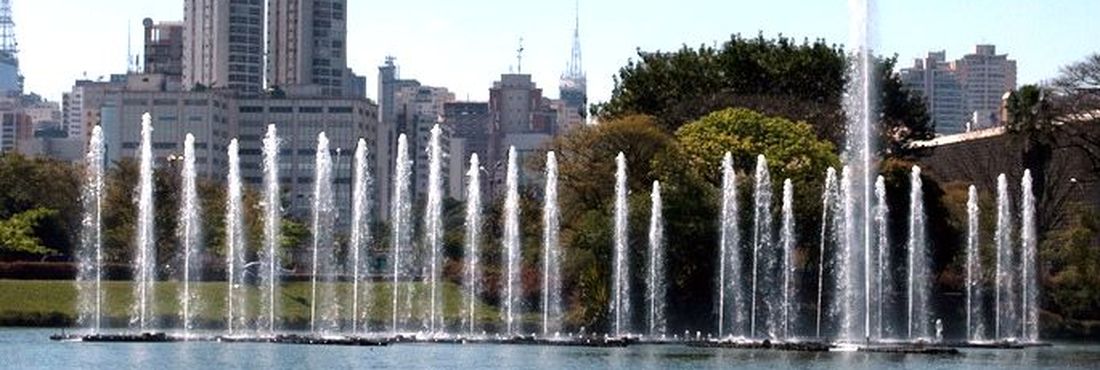 Fontes do Parque Ibirapuera, em São Paulo.